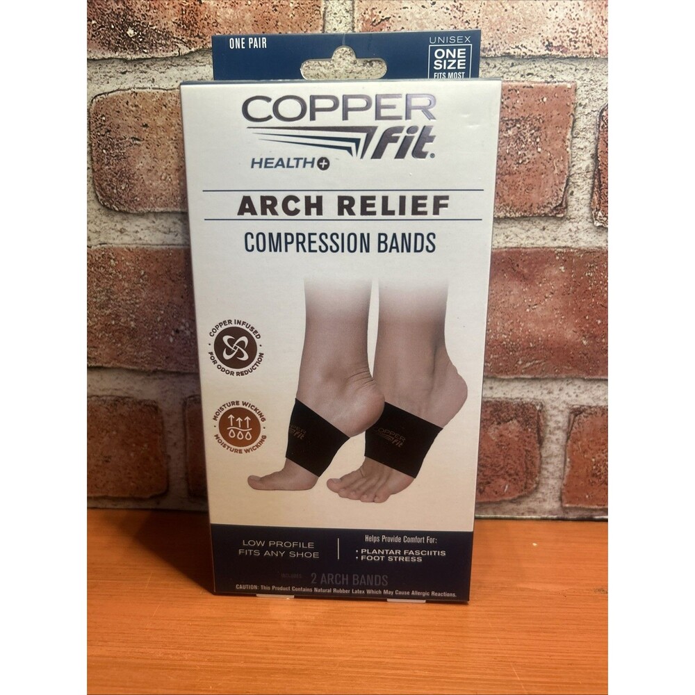Copper Fit Health + Arch Relief Compression Bands New